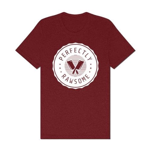 Perfectly Rawsome Maroon Heathered T-Shirt