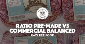 ratio pre-made versus commercial balanced raw pet food