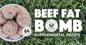 beef fat bomb supplemental recipe for dogs & cats